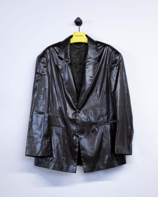  마틴로즈 가죽 자켓 마틴 로즈 웨트룩 싱글브레스트 재킷 카키 - MARTINE ROSE