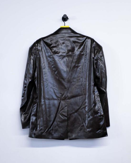  마틴로즈 가죽 자켓 마틴 로즈 웨트룩 싱글브레스트 재킷 카키 - MARTINE ROSE