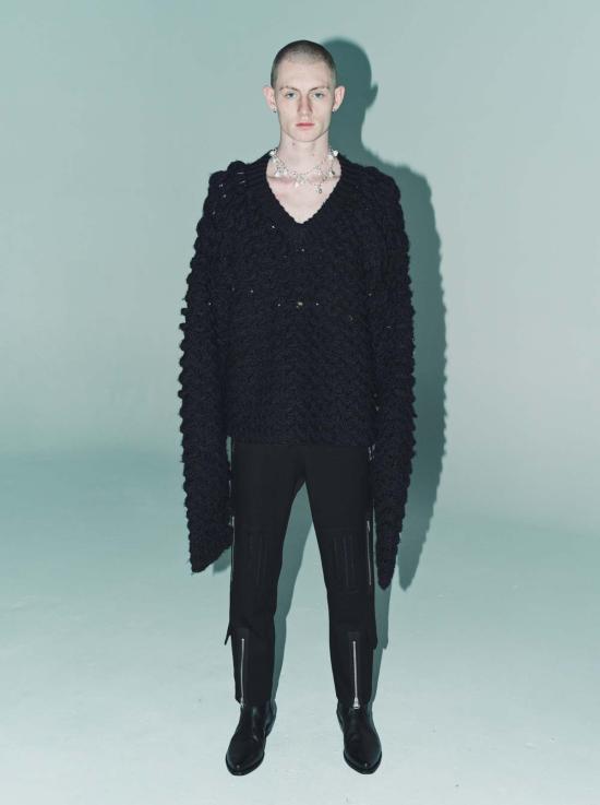  나마체코 스웨터 프라빌 브이넥 블랙 - NAMACHEKO