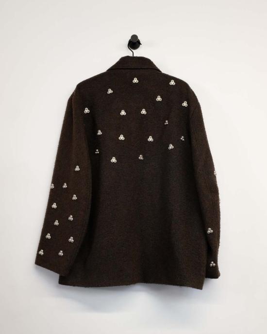  나마체코 자켓 월러 재킷 슬레이트 블루 스페클 버건디 - NAMACHEKO