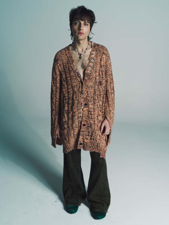  마르니 가디건 오버사이즈 니트 카디건 베이지