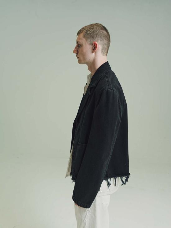  랑방 자켓 에센셜 데님 재킷 블랙 - LANVIN