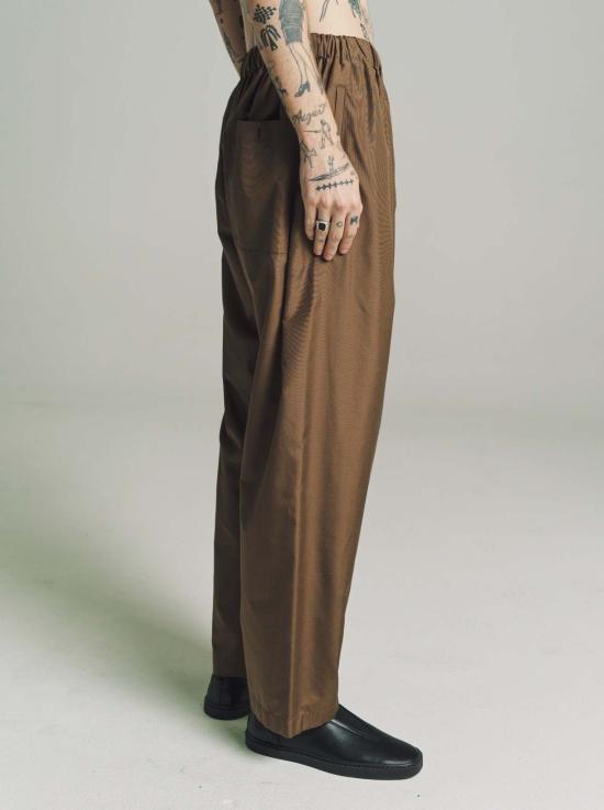  르메르 스트레이트 팬츠 릴렉스 팬츠 다크 토바코 - LEMAIRE