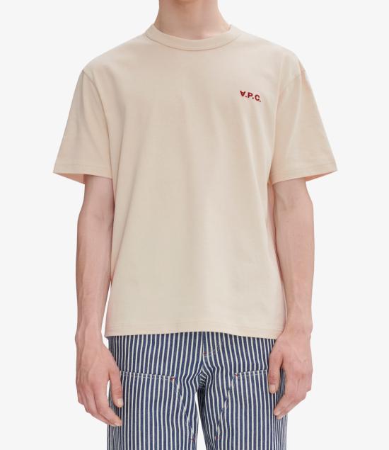 25SS 아페쎄 반팔 티셔츠 COHBQ H26391 BLG MASTIC ROUGE - A.P.C.