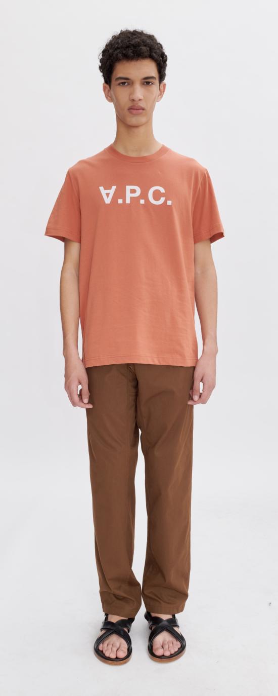 25SS 아페쎄 반팔 티셔츠 COHBM M26384 GLA TERRACOTTA BLANC - A.P.C.