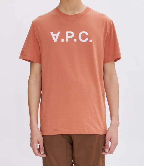 25SS 아페쎄 반팔 티셔츠 COHBM M26384 GLA TERRACOTTA BLANC - A.P.C.