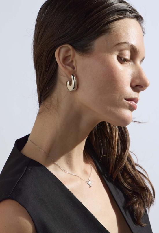  더 엔케이씨 스토어 이어링 Nkc Store Mod B 후프  실버