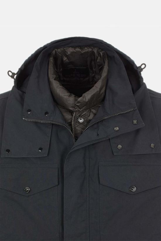  스톤 아일랜드 롱패딩 스톤아일랜드 오벤타일 고스트 피스 다운 재킷 블랙 - STONE ISLAND