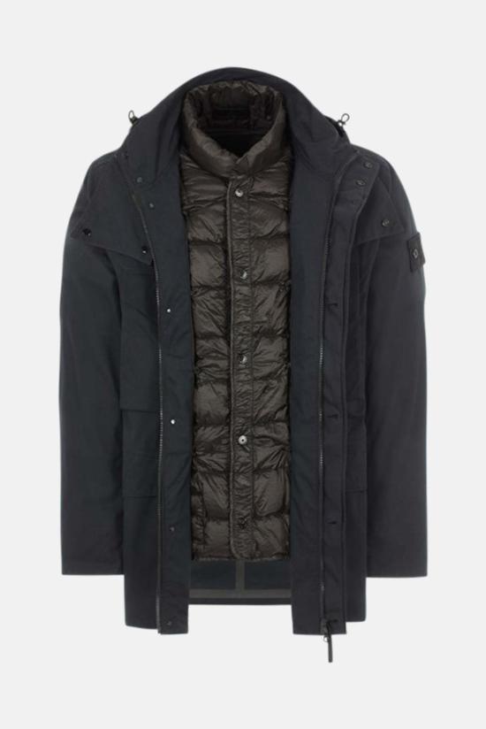  스톤 아일랜드 롱패딩 스톤아일랜드 오벤타일 고스트 피스 다운 재킷 블랙 - STONE ISLAND