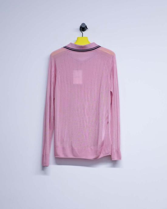  웨일즈보너 민소매 티셔츠 웨일즈 보너 루츠 폴로 셔츠 핑크 & 네이비 - WALES BONNER