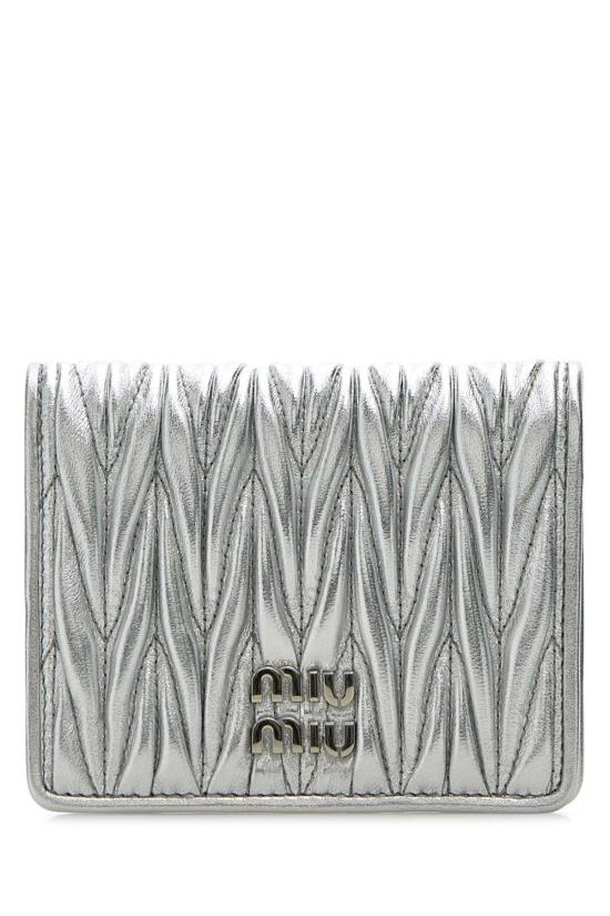 25SS 미우미우 반지갑 5MV204AFPPF0118 SILVER DOM