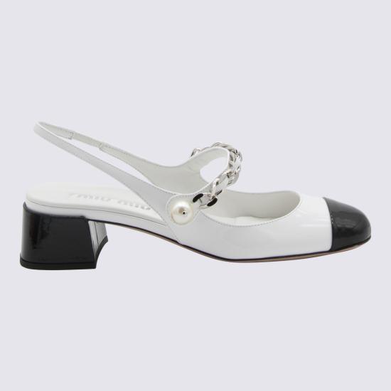  미우미우 힐/펌프스 5I045E06EF0964 WHITE BLACK DOM