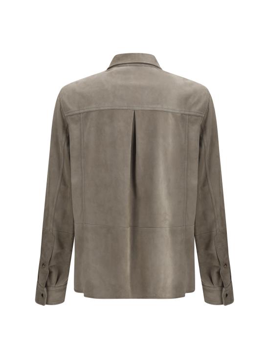 25SS 브루넬로 쿠치넬리 긴팔 셔츠 MPCLN2039 C8087 KHAKI - BRUNELLO CUCINELLI