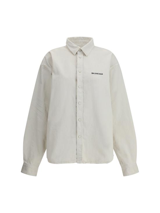 25SS 발렌시아가 셔츠 822840TRWA5 9000 CREAM