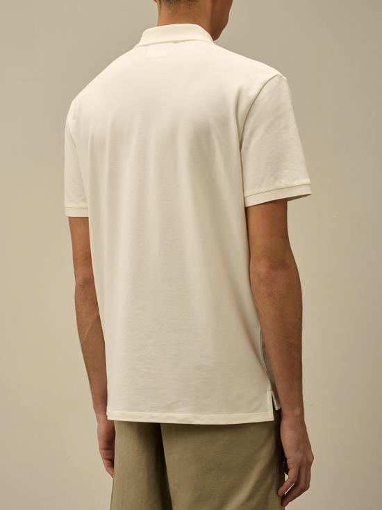 25SS 씨피 컴퍼니 폴로 티셔츠 18CMPL065A005263W103 GAUZE WHITE DOM - C.P. COMPANY