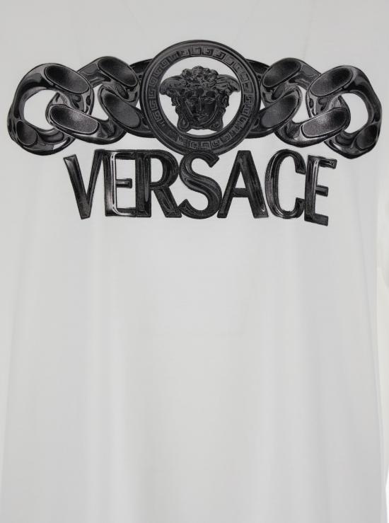 25SS 베르사체 반팔 티셔츠 1013302 1A13405 2W580 WHITE DOM - VERSACE