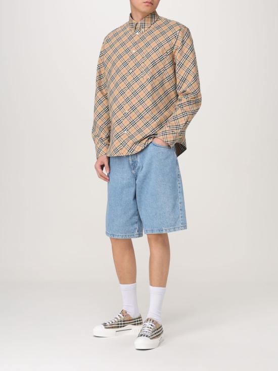 25FW 버버리 체크 긴팔 셔츠 8104072 Sand - BURBERRY