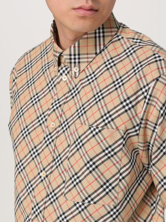 25FW 버버리 체크 긴팔 셔츠 8104072 Sand - BURBERRY