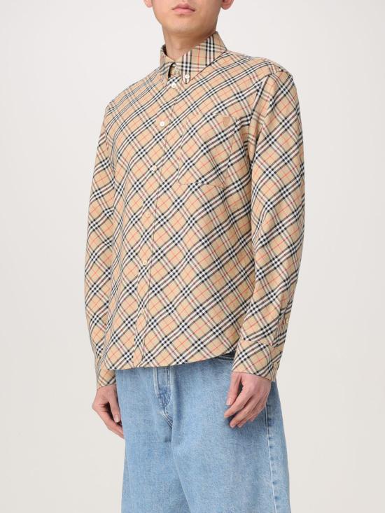 25FW 버버리 체크 긴팔 셔츠 8104072 Sand - BURBERRY