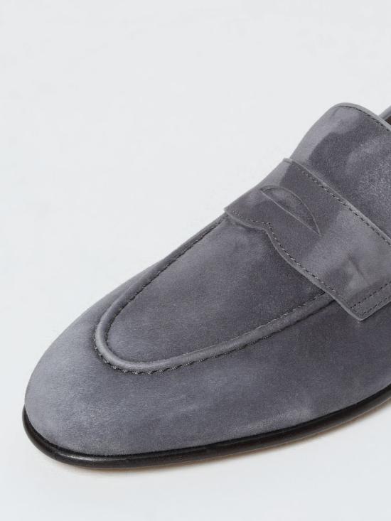 25FW 브루넬로 쿠치넬리 스웨이드 소프트 페니로퍼 MZUCAHG730 C2765 Grey - BRUNELLO CUCINELLI