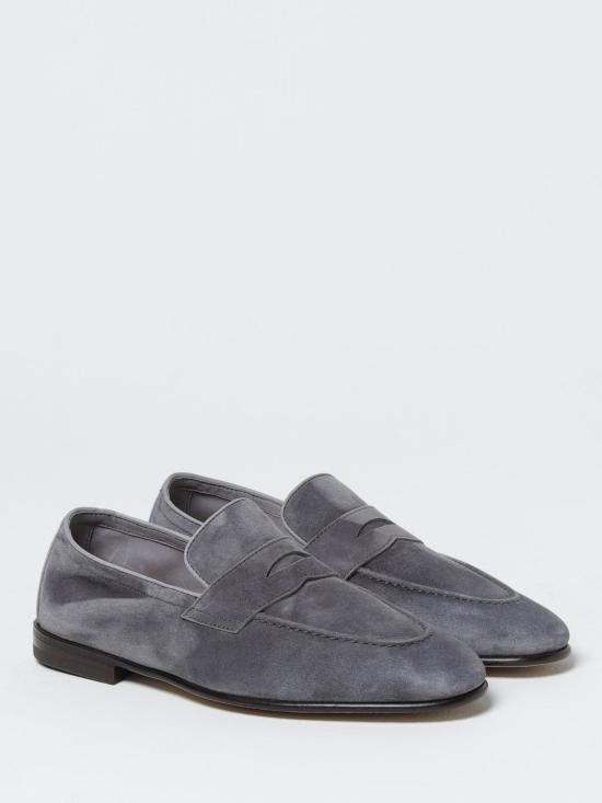 25FW 브루넬로 쿠치넬리 스웨이드 소프트 페니로퍼 MZUCAHG730 C2765 Grey - BRUNELLO CUCINELLI
