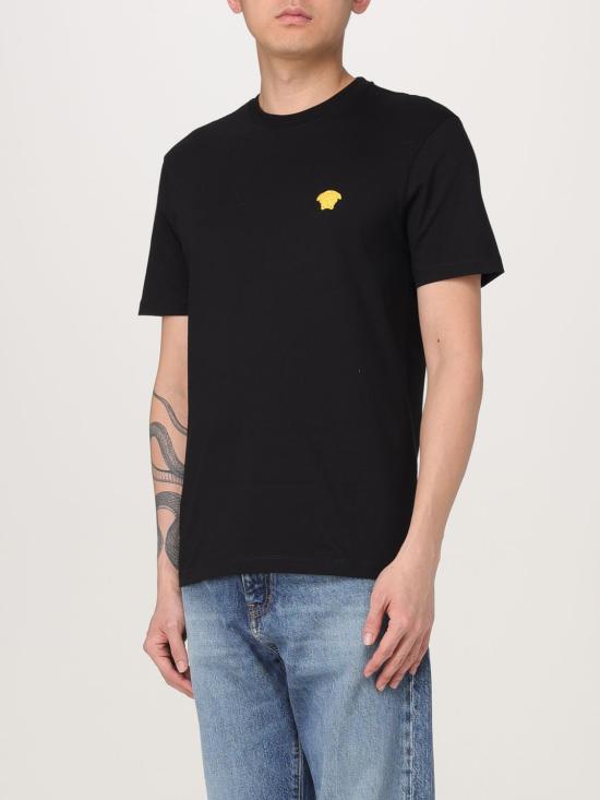 25FW 베르사체 반팔 티셔츠 10084811A08489 1B000 Black - VERSACE