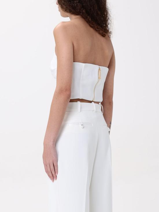 25FW 엘리자베타프랜치 민소매 티셔츠 TO018 360 White - ELISABETTA FRANCHI