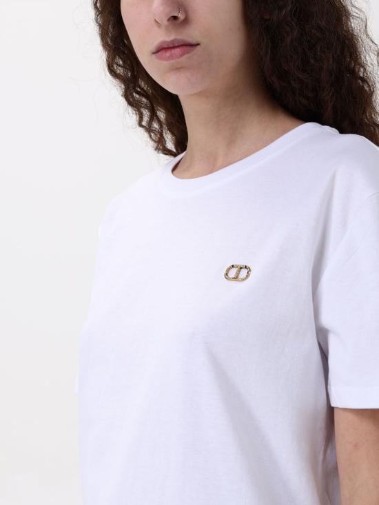 25FW 트윈셋 반팔 티셔츠 251TP2074 00001 White - TWINSET