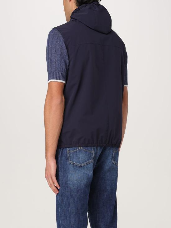 25FW 브루넬로 쿠치넬리 베스트 MM49A7450G C1086 Navy - BRUNELLO CUCINELLI