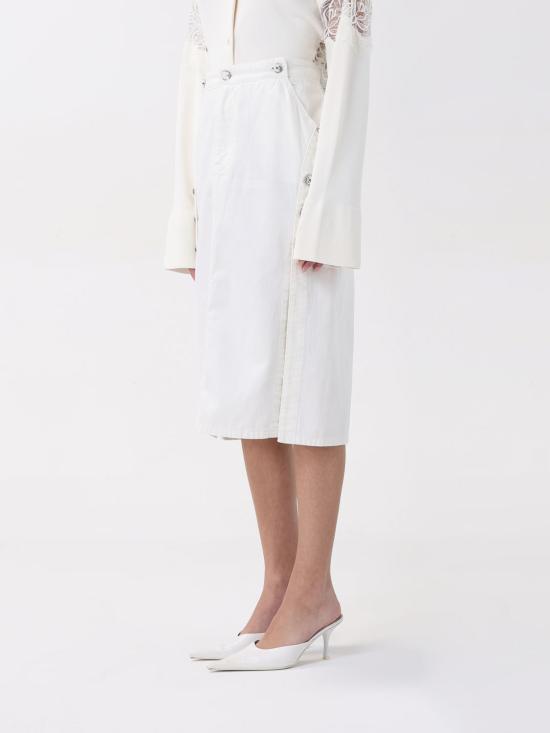 25SS 에르마노 설비노 미디 스커트 D467O315HRY 14300 White - ERMANNO SCERVINO