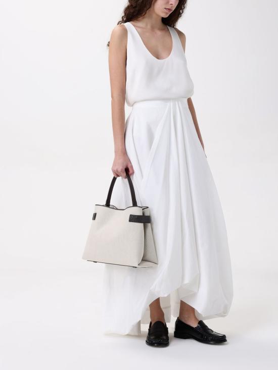 25SS 브루넬로 쿠치넬리 롱 스커트 M0F79G3812 C600 White - BRUNELLO CUCINELLI