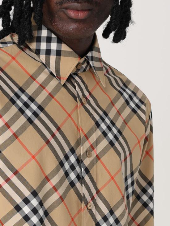 25FW 버버리 체크 코튼 셔츠  8106165 Nude - BURBERRY