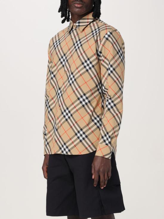 25FW 버버리 체크 코튼 셔츠  8106165 Nude - BURBERRY