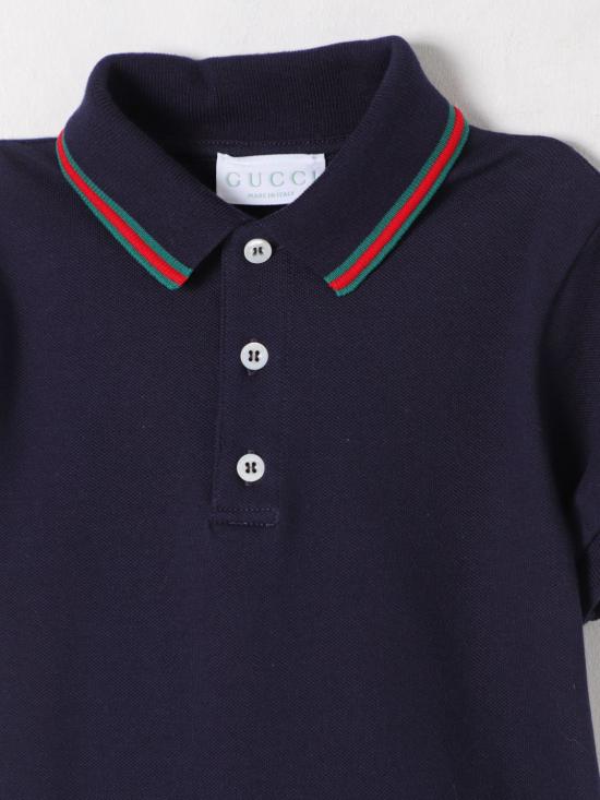 25FW [키즈] 구찌 폴로 셔츠 805405XJGXV 4306 Blue - GUCCI