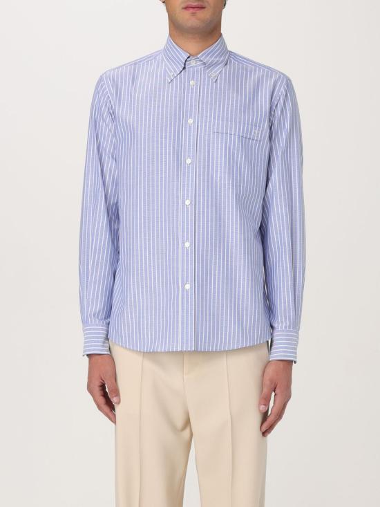 25SS 발렌티노 가라바니 긴팔 셔츠 6V3ABQ35AL0 PG8 Gnawed Blue