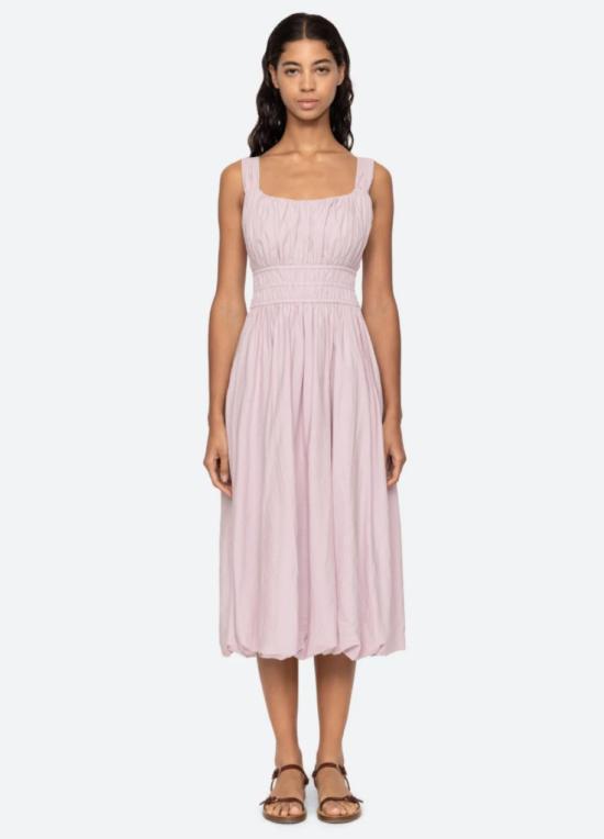  씨뉴욕 롱 원피스 Sea Ny Emmet 미디 드레스 라일락 - SEA NY