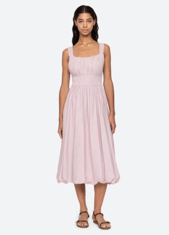  씨뉴욕 롱 원피스 Sea Ny Emmet 미디 드레스 라일락