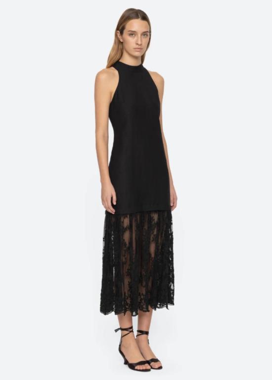  씨뉴욕 롱 원피스 Sea Ny Marja 콤보 드레스 블랙 - SEA NY