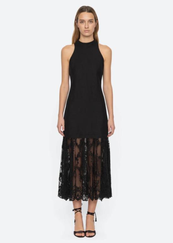  씨뉴욕 롱 원피스 Sea Ny Marja 콤보 드레스 블랙 - SEA NY