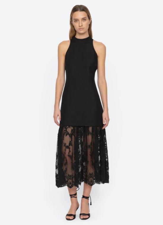  씨뉴욕 롱 원피스 Sea Ny Marja 콤보 드레스 블랙