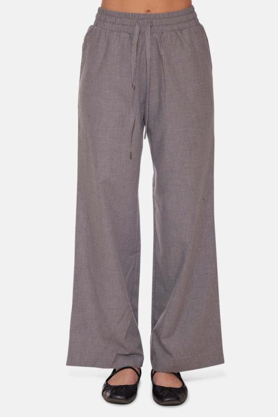  블루&크림 스트레이트 팬츠 샤또 트윌 크롭 셔츠 & 알파인 트윌  헤더 그레이 - BLUE&CREAM