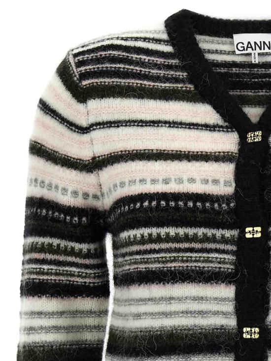  가니 /  여성 로고 자수 스트라이프 가디건 K2326099 Multicolour BPG - GANNI