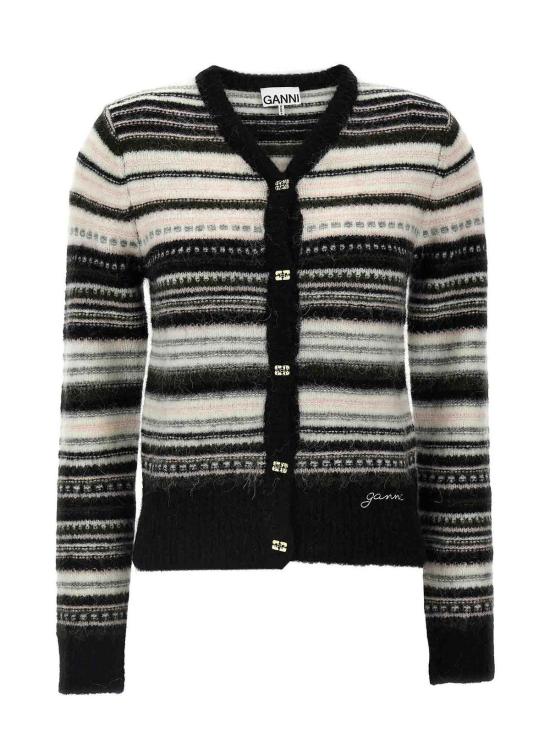  가니 /  여성 로고 자수 스트라이프 가디건 K2326099 Multicolour BPG