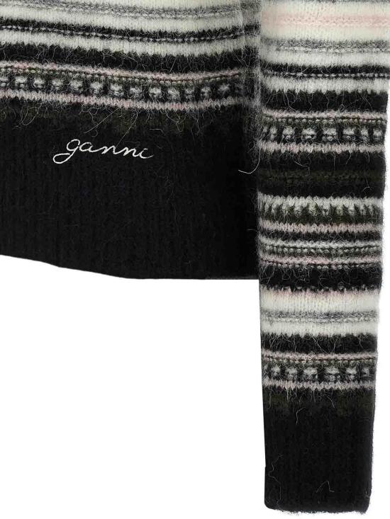  가니 /  여성 로고 자수 스트라이프 가디건 K2326099 Multicolour BPG - GANNI