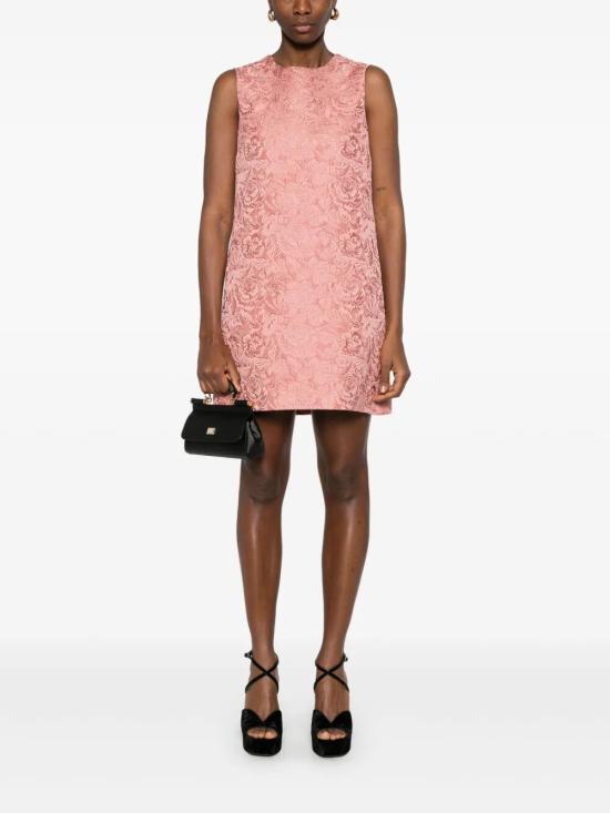 25SS 돌체앤가바나 숏 원피스 F6AMRT HJMQK F0473 ROSA POLVERE SCURO - DOLCE & GABBANA