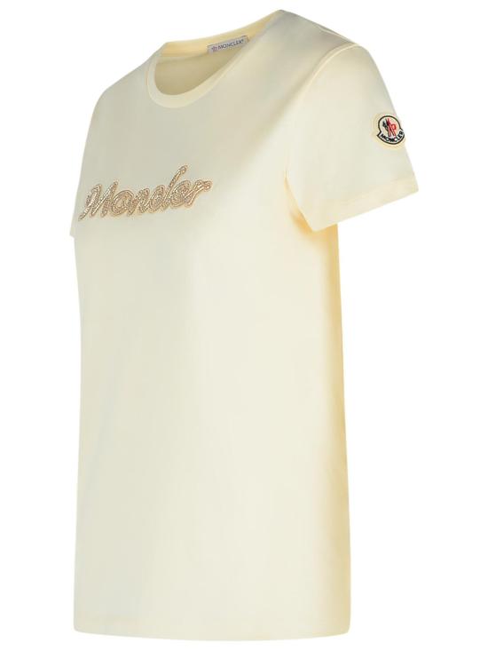 25SS 몽클레어 반팔 티셔츠 093 8C000 09 89AUO034 Cream - MONCLER