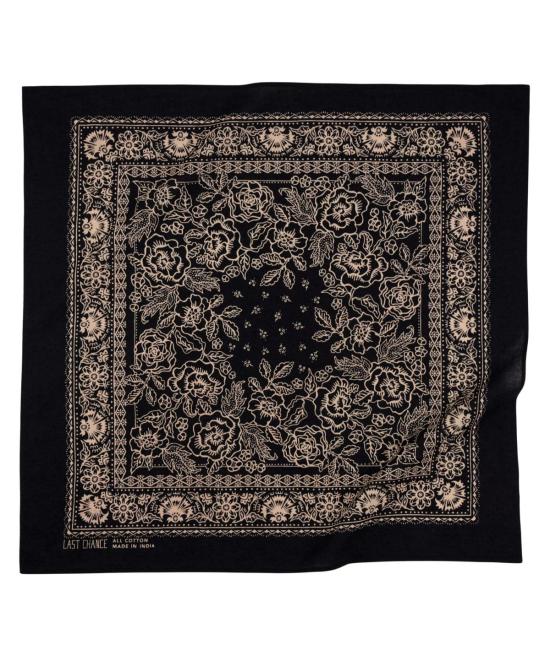  롤라 머플러/스카프 코튼 로지 반다나 블랙