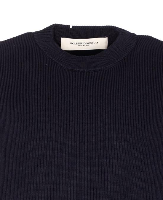 26SS 골든구스 코튼 라운드넥 스웨터 GMP00839P00066250486 BLUE - GOLDEN GOOSE