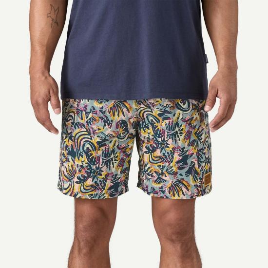  파타고니아 숏팬츠 Patagonia Baggies Longs 7" Wild Botanist: 조수 청록색 - PATAGONIA