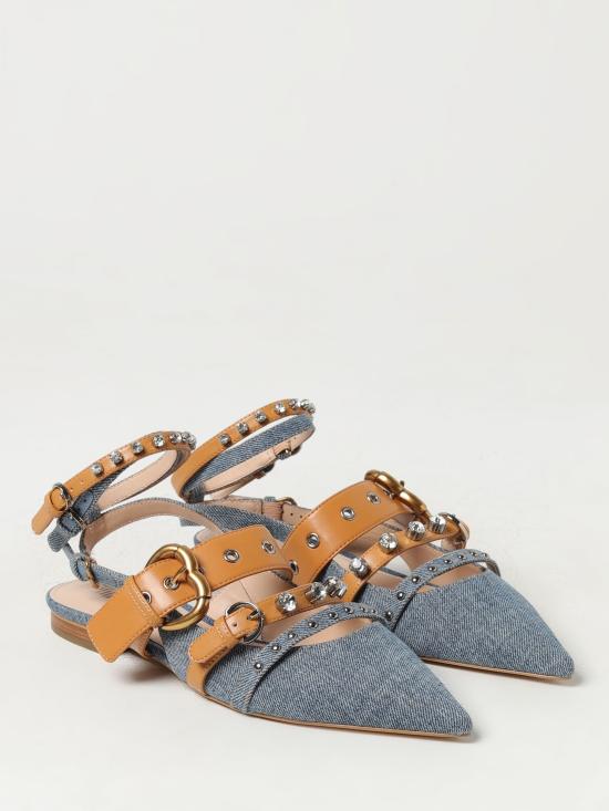  핑코 뮬/슬리퍼 SD0025T005 EC3 denim nero - PINKO